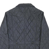 BARBOUR Womens Black Quilted Jacket XXS Polyester Blend Button Closure Elegant