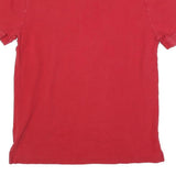 TOMMY HILFIGER Mens Red Polo Shirt M Cotton Short Sleeve Classic Fit