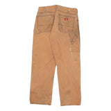 DICKIES Mens Regular Fit Cotton Blend Beige Workwear Trousers W32 L28