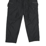 Mens Black Relaxed Drawstring Cargo Trousers W30 L32 Casual Lightweight