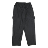 Mens Black Relaxed Drawstring Cargo Trousers W30 L32 Casual Lightweight