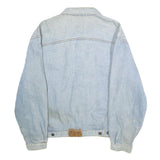 WRANGLER Mens Blue Denim Jacket XL Cotton Button Plain Classic Jeanwear