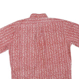 REYN SPOONER Mens Red & White Patterned Shirt M Cotton Blend Button Collar