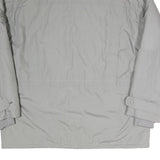 Mens Grey Jacket L Polyester Blend Plain Zip Closure Functional Casual Outerwear