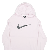 NIKE Mens Pink Hoodie S Cotton Blend Pullover Lightweight Casual Sweatshirt