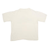 POLY TEES Mens White Hawaii Graphic T-Shirt L Short Sleeve Crew Neck Cotton