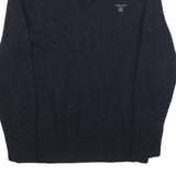 GANT Boys Navy Plain V-Neck Basic Knit Wool Jumper L Classic Stylish Comfort