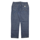 CARHARTT Womens Regular Blue Denim Classic Jeans W36 L32 Durable Zip Fastening