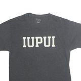 CHAMPION Mens Grey IUPUI Graphic T-Shirt L Short Sleeve Crew Neck Cotton