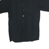 COBER & HUBER Mens Black Cotton Blend Shirt M Casual Button Shirt