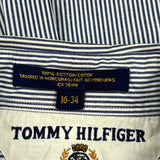 Tommy Hilfiger Striped Shirt - Large Blue Cotton