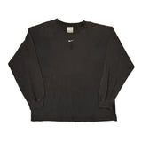Nike Center Swoosh Long Sleeve T-Shirt - XL Black Cotton