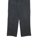 DICKIES Mens Cotton Blend Black Regular Straight Trousers W32 L29 Workwear Zip