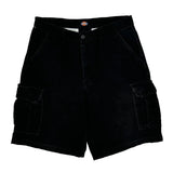 Dickies Cargo Shorts - 32W 10L Black Cotton