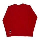 Football Nike Graphic Long Sleeve T-Shirt - Large Red Cotton