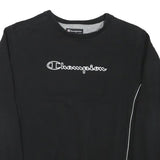 CHAMPION Womens Black Sweatshirt Crew Neck S Cotton Blend Casual Pullover