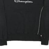CHAMPION Womens Black Sweatshirt Crew Neck S Cotton Blend Casual Pullover