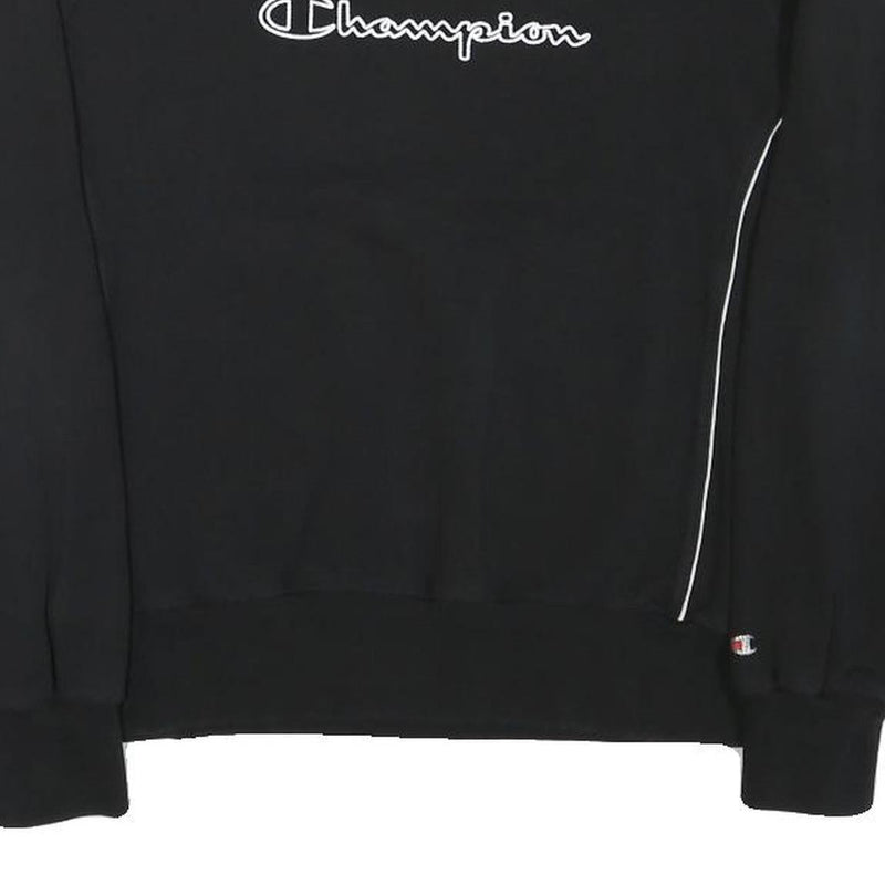 CHAMPION Womens Black Sweatshirt Crew Neck S Cotton Blend Casual Pullover