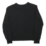 CHAMPION Womens Black Sweatshirt Crew Neck S Cotton Blend Casual Pullover