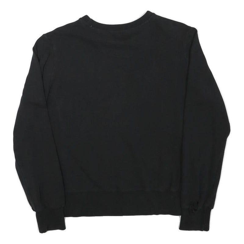 CHAMPION Womens Black Sweatshirt Crew Neck S Cotton Blend Casual Pullover