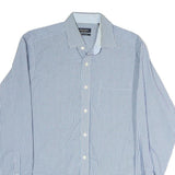 NAUTICA Mens Blue Check Shirt L Cotton Casual Long Sleeve Button Shirt