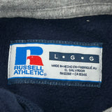 Russell Athletic Hoodie - Large Blue Cotton