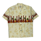 Royal Hawaiian Creations Graphic Hawaiian Shirt - Large Cream Cotton