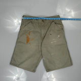 Carhartt Carpenter Shorts - 32W 12L Khaki Cotton
