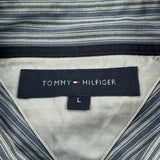 Tommy Hilfiger Striped Shirt - Large Blue Cotton