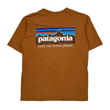 Save Our Home Planet Patagonia Graphic T-Shirt - Small Orange Cotton