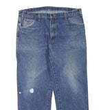 DICKIES Mens Jeans Blue Regular Straight Denim Medium W38 L28 Workwear Zip