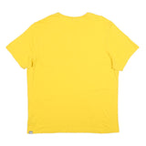 THE NORTH FACE Mens Yellow Cotton T-Shirt XL Short Sleeve Crew Neck Logo Print