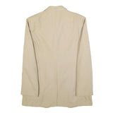 TERYLINE Mens Beige Button Jacket M Polyester Blend Plain Classic Stylish