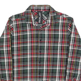 REPLAY Mens Green & Red Check Shirt M Cotton Blend Long Sleeve Casual
