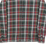 REPLAY Mens Green & Red Check Shirt M Cotton Blend Long Sleeve Casual
