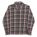 REPLAY Mens Green & Red Check Shirt M Cotton Blend Long Sleeve Casual