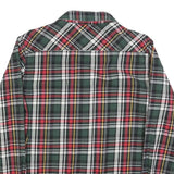 REPLAY Mens Green & Red Check Shirt M Cotton Blend Long Sleeve Casual