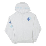 ELEVENPARIS Mens Grey Hoodie S Cotton Blend Graphic Print Drawstring