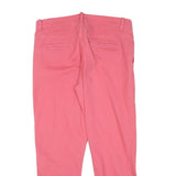 CALVIN KLEIN JEANS Womens Cotton Blend Pink Slim Straight Trousers W30 L25