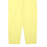 Yellow Womens Relaxed Leg Trousers Cotton Blend Zip W29 L27 Casual Summer Pants