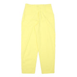 Yellow Womens Relaxed Leg Trousers Cotton Blend Zip W29 L27 Casual Summer Pants