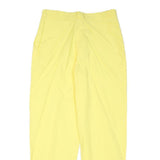 Yellow Womens Relaxed Leg Trousers Cotton Blend Zip W29 L27 Casual Summer Pants