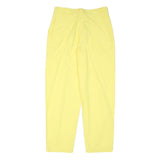 Yellow Womens Relaxed Leg Trousers Cotton Blend Zip W29 L27 Casual Summer Pants
