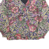 GDT Womens Multicolour Floral Pattern Button Jacket One Size Cotton Blend