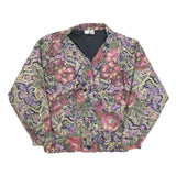 GDT Womens Multicolour Floral Pattern Button Jacket One Size Cotton Blend