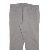 TOMMY HILFIGER Mens Cotton Blend Grey Slim Straight Trousers W36 L26 Casual