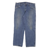 DICKIES Mens Blue Regular Fit Straight Leg Denim Rinse W34 L28 Cotton Blend Zip