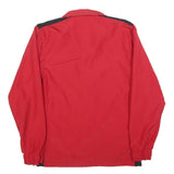ADIDAS Mens Red & Black Lightweight Jacket S Polyester Zip Plain Sportswear