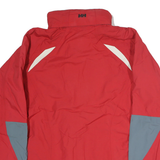 HELLY HANSEN Womens Red & Grey Outdoor Jacket S Polyester Zip Plain Weatherproof