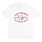 TRUE RELIGION Mens White Graphic T-Shirt L Short Sleeve Crew Neck Cotton Blend